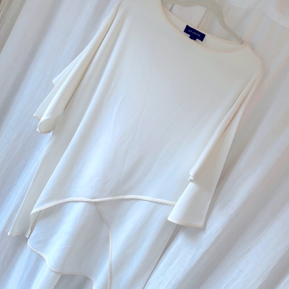 St John cream knit tunic